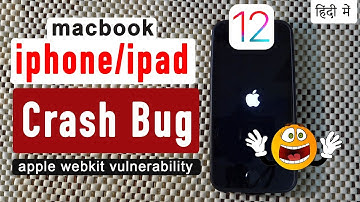A webpage will crash any iphone | apple webkit vulnerability explain with demo in Hindi