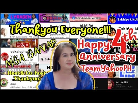 MY GRATITUDE TO ALL WHO SUPPORT OUR 4th YR AS TEAMYAHOOPH PH TO KL TV