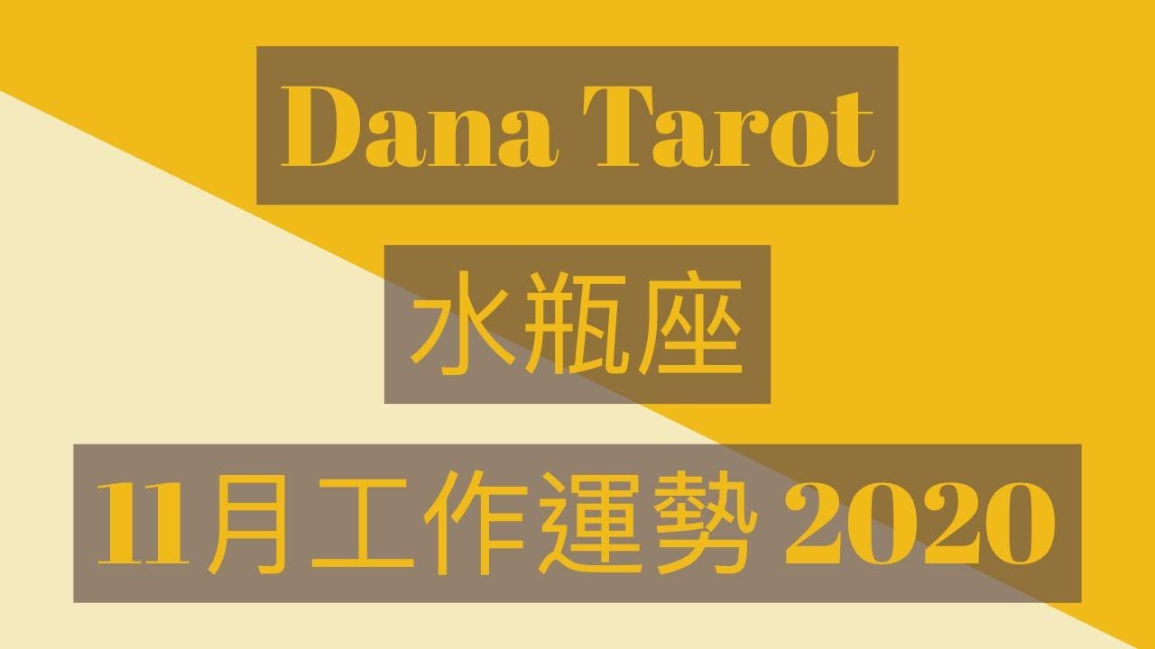 Dana Tarot 水瓶座11月工作運勢 Youtube