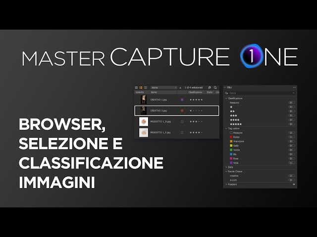Browser, selezione e classificazione immagini | Capture One MasterClass #4