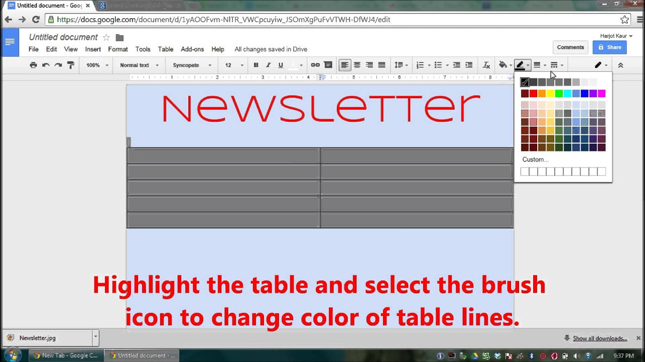 Make A Newsletter With Google Docs Youtube