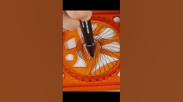Oddly Satisfying Spirograph design Circle art #shorts  #asmr #drawing #spirograph #satisfyingvideo