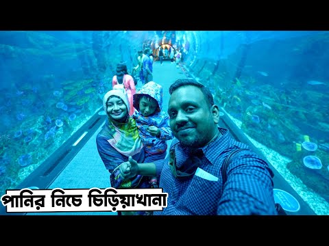 হাঙ্গরের কাছে আমরা | Dubai Aquarium and Underwater Zoo