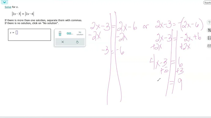 Solving an absolute value equation of the form |ax+b| = |cx+d|