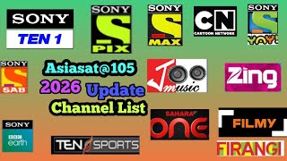 Asiasat 7@105 2026🔥Channels Update  Full Latest Channel List screenshot 3