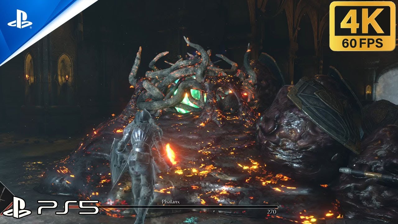 Demon's Souls - Phalanx Boss Fight - PS5 Gameplay [4K - 60 FPS] - YouTube