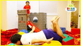 the floor is lava challenge pretend playtime with ryan toysreview