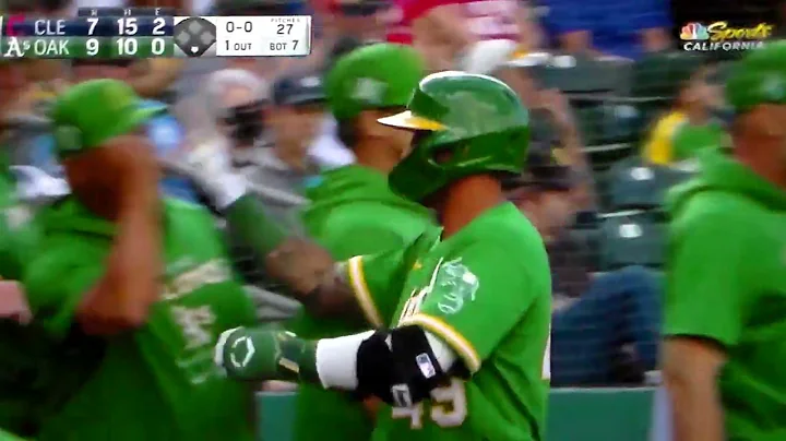 Oakland Athletics' Christian Lopes hits grand slam...