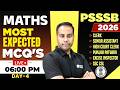 PSSSB Patwari, Clerk &amp; Senior Assistant Maths | Day-4 | Maths Most Expected MCQs By Sumir sir