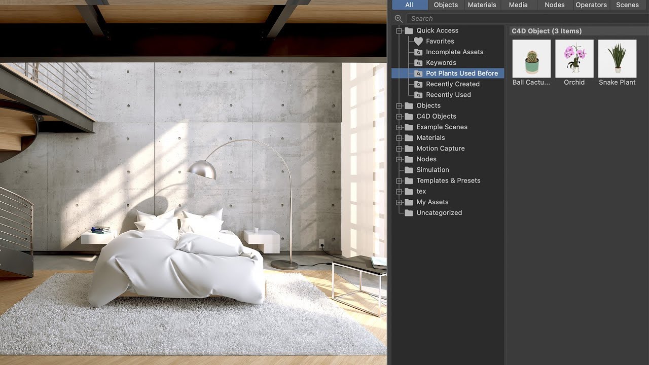 Tip - 338: How to create a Smart Search in the Asset Browser in Cinema 4D