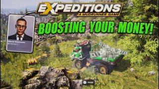EXPEDITIONS: A MUDRUNNER GAME: BOOSTING YOUR MONEY!! | INFO SHARING & MORE! | PS5.
