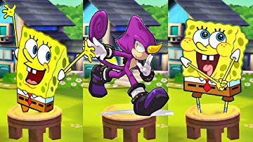 Tag with Ryan & Sonic Dash - All Characters All Vehicles: Espio Vs. SpongeeBob Squarepants
