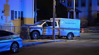 Officers injured in crash involving Boston Police Department truck