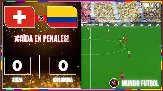 ¡CRUEL ADIÓS EN LOS PENALES! Colombia cae ante Suiza y se despide de los Octavos 😱 (Gameplay / PES) screenshot 1