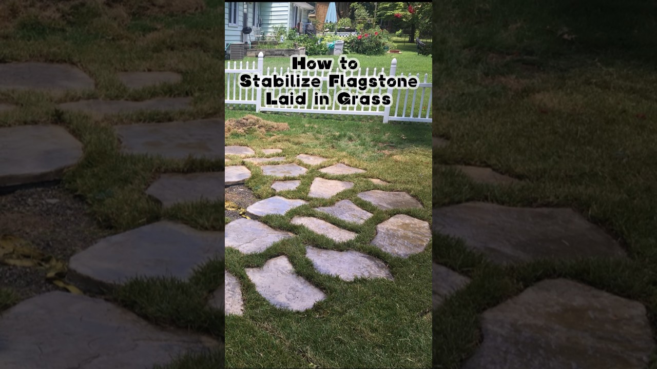 How to Stabilize Flagstone in Grass #landscaping #hardscape