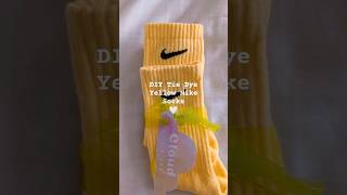 DIY Tie Dye Yellow Nike Socks #shorts #tiedye #nike #diytiedye #tiedyetutorial #tiedyefashion