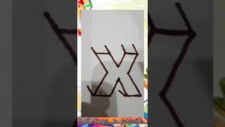 How To Draw 3D Letter - X Very Easy 😱🔥🔥 #shorts