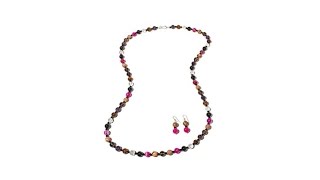 JKmultistoneSSnklc earringset