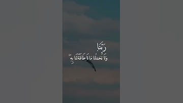 ربنا لا تحملنا ما لا طاقة لنا به 💙⚘️حالات واتس اب قرآن كريم بصوت جميل