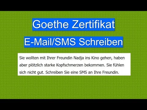 Eine E-Mail/SMS schreiben A2