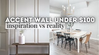 DIY DINING ROOM ACCENT WALL UNDER $100 | BEAUTIFUL ACCENT WALL ON A BUDGET | 2022 DIY HOME PROJECT