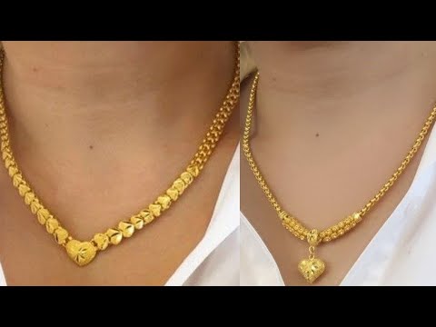 lightweight gold necklace designs 