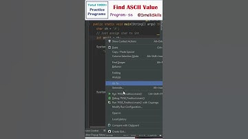 [Java Beginners] Find ASCII value of a Character in Java #Shorts #java #coding #viral