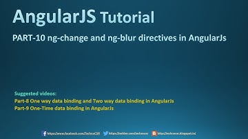 Part - 10 ng-change and ng-blur directives in AngularJs