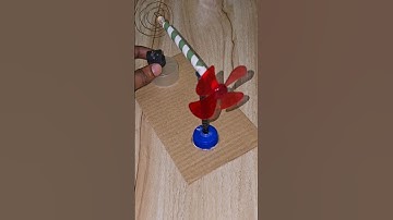 Fan Rotation coil from Magnetic field | Magnetic effect Science experiment #shorts #youtubeshorts