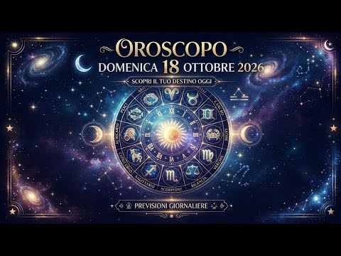 Video Oroscopo di Oggi Domenica 18 Ottobre 2026 Previsioni Segni Zodiacali
