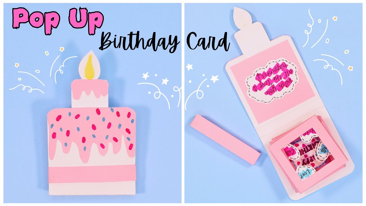 Pop Up Birthday Card Tutorial | Surprise Cake Card - YouTube