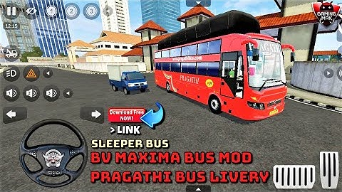 Bus Simulator Indonesia ~ BV Maxima Bus Mod - Pragathi Travels Bus Livery Android Gameplay FHD #492