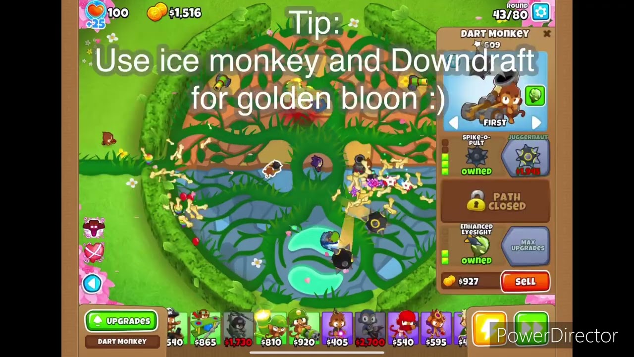 Btd 6 gameplay and bonus tip for popping golden bloon