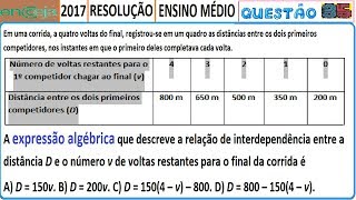 ENCCEJA 2017 Matemática Questão 35 resolução Exame Nacional Certificação Competências Jovens Adultos