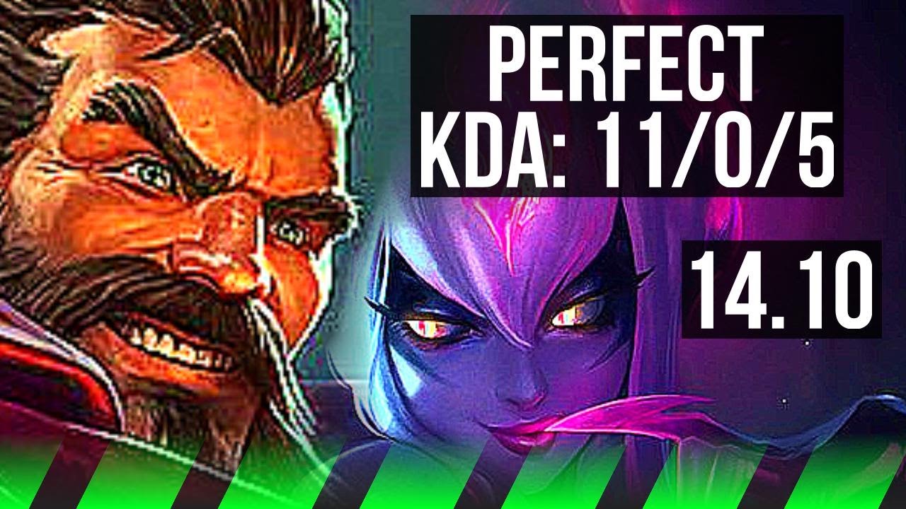 GRAVES vs EVELYNN (JGL) | 11/0/5, 67% winrate, Legendary | KR Master | 14.10