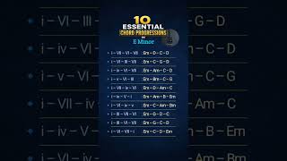 10 Essential Chord Progressions in E Minor 🎸 #xaviguitar