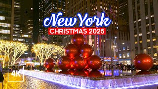 New York Thanksgiving Walk - Evening Walking Tour 4K - Festive Streets Of Midtown Manhattan
