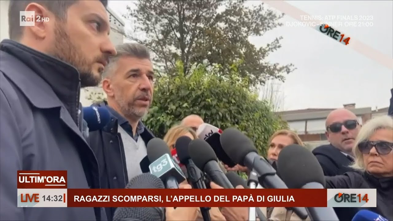Giulia Cecchettin e Filippo Turetta scomparsi, l'appello dei familiari - Ore 14 del 14/11/2023