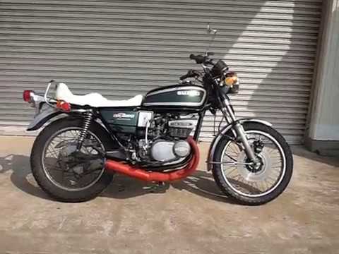 国内物スズキGT380 B5 実働 当時物城北ムラカミ角管 - YouTube