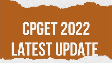 CPGET 2022 Latest update|Online certificate verification #cpget2022 #viral #trending