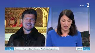 Vincent Niclo:  ITW JT 19/20 sur France 3 Alsace - promo album " Opéra Celte - 26/04/2023