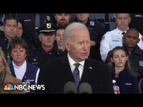 'we know your hearts are broken': biden pays respects to victims of lewiston shooting