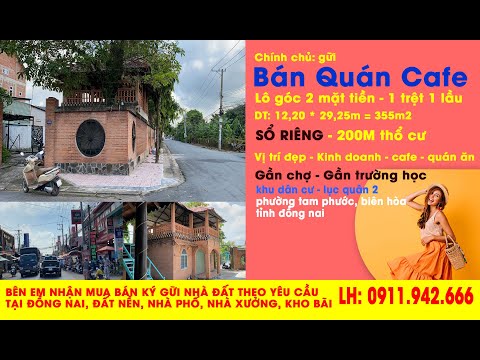 Video Bán quán cà phê lô góc 2 mặt tiền tại p.tam phước,... - YouTube