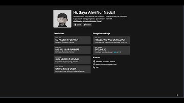 Vlog UTS Pemrograman Web 1 | Curriculum Vitae #unsia #UNSIA