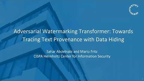 Preview: Adversarial Watermarking Transformer - Towards Tracing Text Provenance with Data Hiding