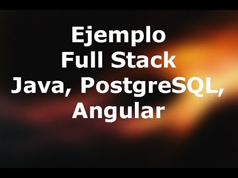 JA Ejemplo full stack desarrollando un componente angular, java ... image.