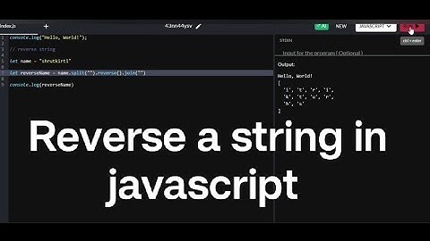 Reverse a String in JavaScript | Simple & Easy Tutorial