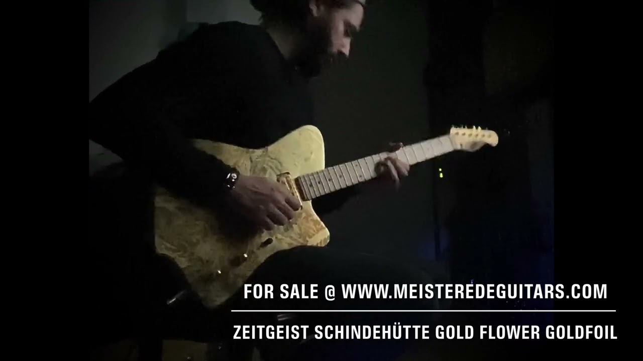 For sale @ MEISTEREDEGUITARS.com - Zeitgeist Schindehütte Goldfoil custom in gold flower Finish