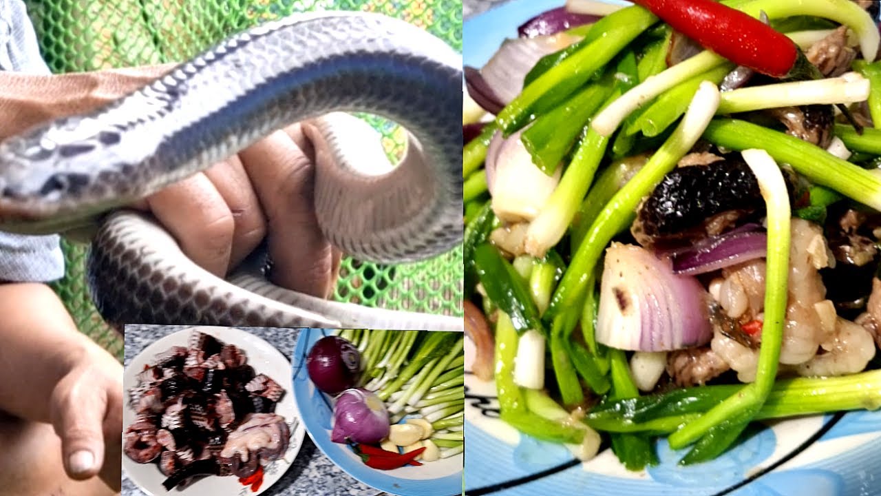 Rắn hổ hành xào hành đơn giản mà ngon tuyệt