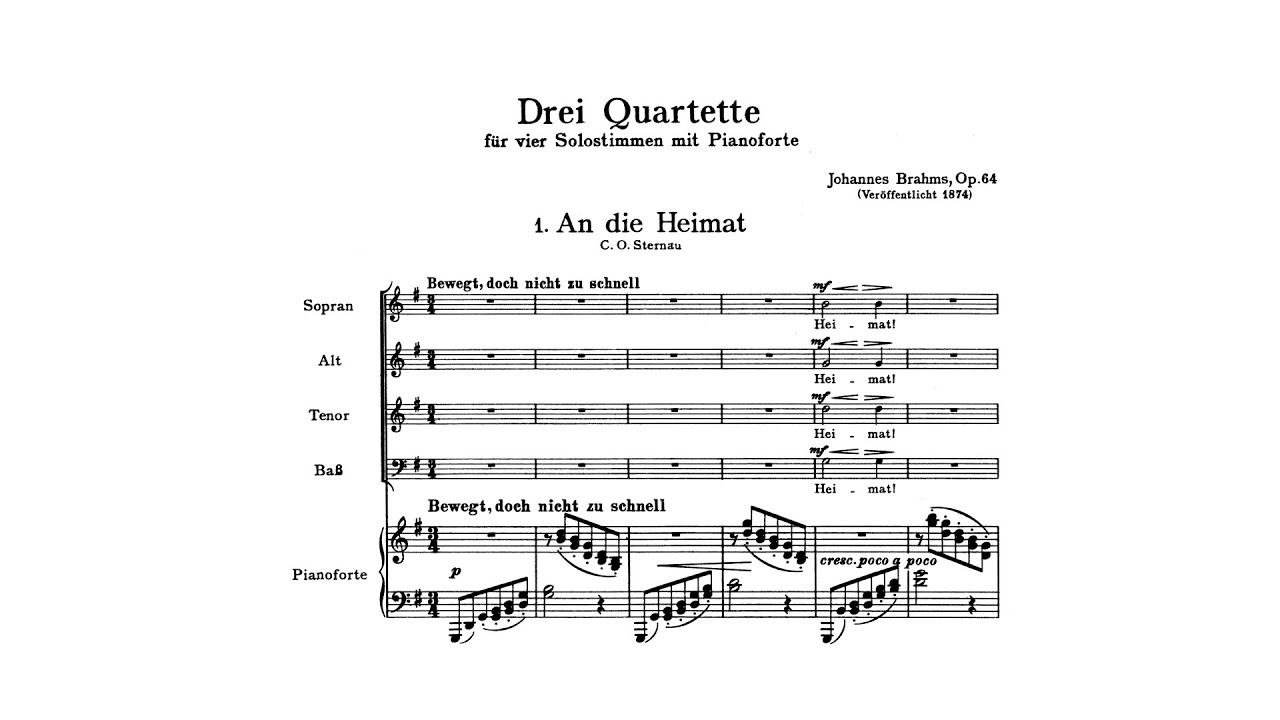 Brahms: 3 Quartet, Op. 64 (with Score) - YouTube